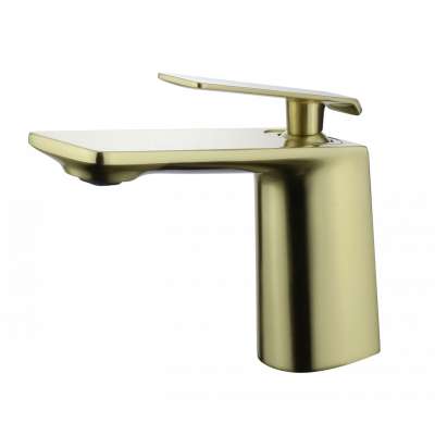 Bathroom Lavatory Water Mixer Hand Wash Sink Taps Single Lever Handle brushed gold Basin Faucets with cUPC